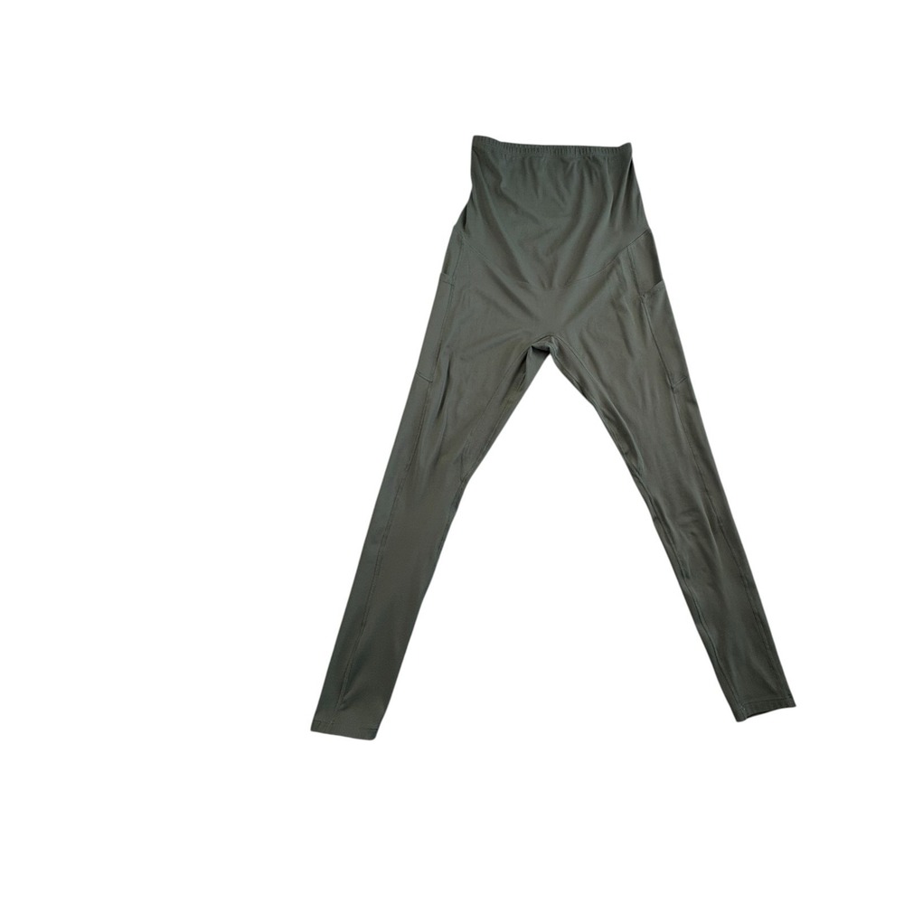 Enerful Maternity Leggings Size L Olive Green High‎ Waist Activewear